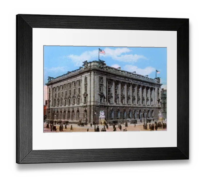 Framed Print : Cleveland, Ohio, USA - Post Office and US Custom House Framed Print : Cleveland, Ohio, USA - Post Office and US Custom House