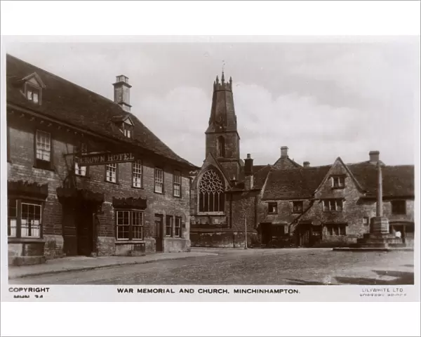 Minchinhampton, Gloucestershire - War Memorial and Church
