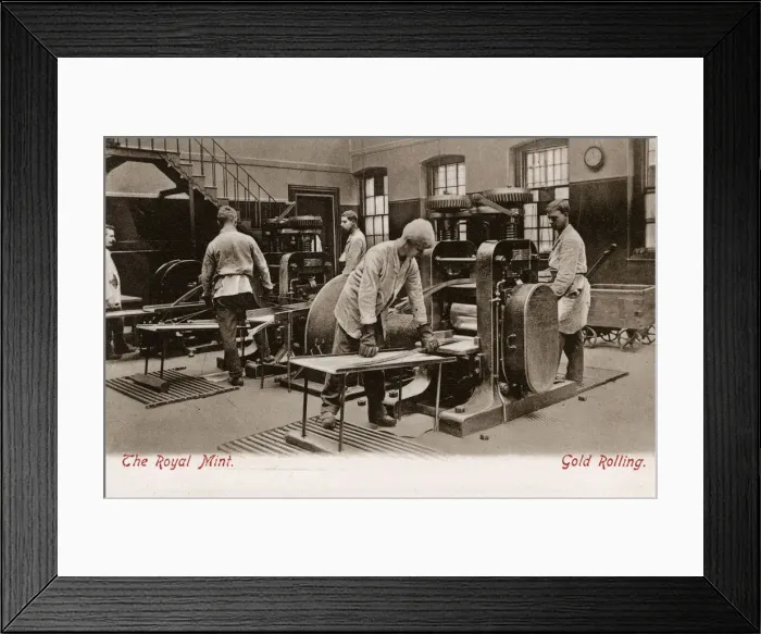 Framed Print : The Royal Mint - Gold Rolling Framed Print : The Royal Mint - Gold Rolling
