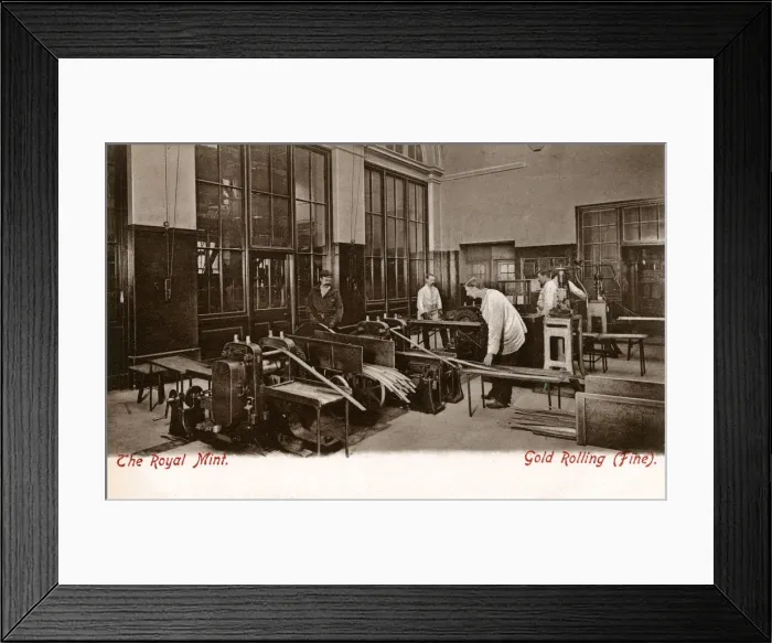 Framed Print : The Royal Mint - Gold Rolling (fine) Framed Print : The Royal Mint - Gold Rolling (fine)