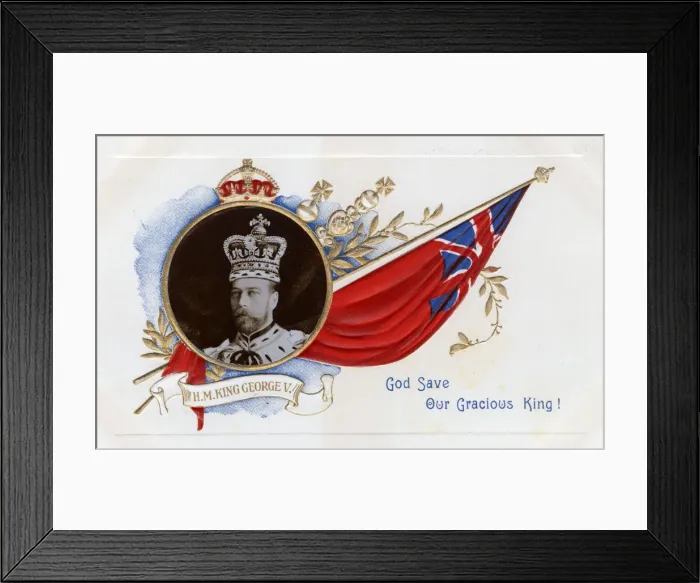 Framed Print : Coronation Souvenir Postcard - King George V Framed Print : Coronation Souvenir Postcard - King George V