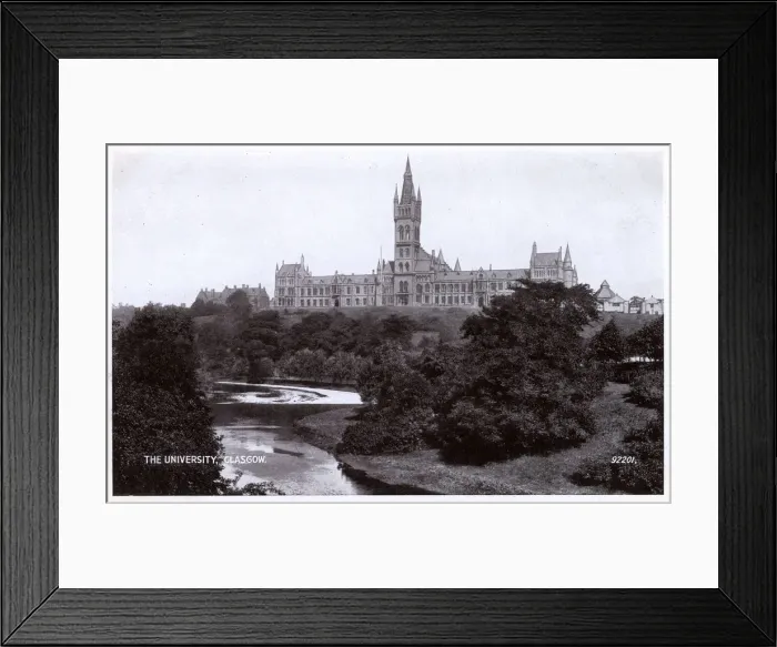 Framed Print : Glasgow, Scotland - University of Glasgow from Kelvingrove Framed Print : Glasgow, Scotland - University of Glasgow from Kelvingrove