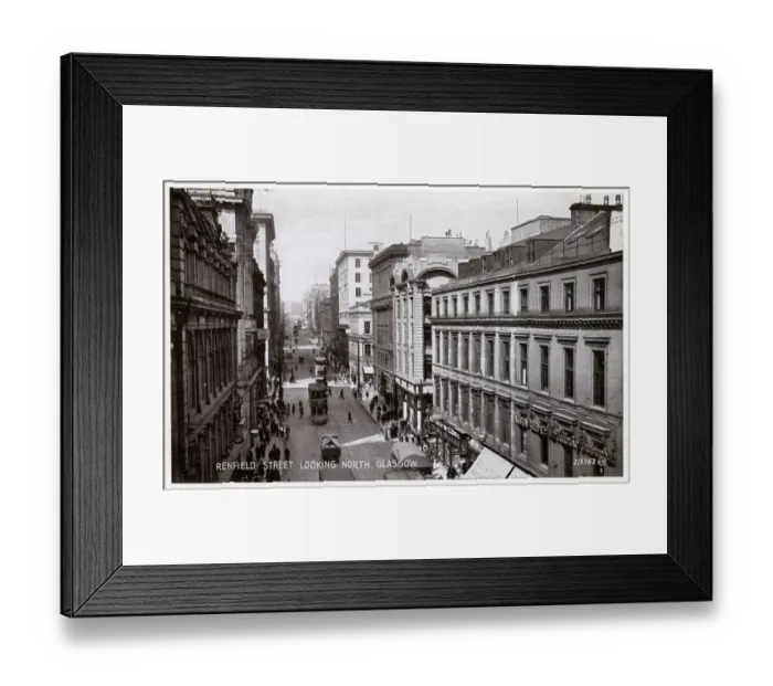 Framed Print : Glasgow, Scotland - Renfield Street, looking north Framed Print : Glasgow, Scotland - Renfield Street, looking north
