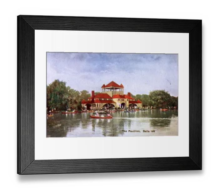Framed Print : Detroit, Michigan, USA - Belle Isle - The Pavilion Framed Print : Detroit, Michigan, USA - Belle Isle - The Pavilion