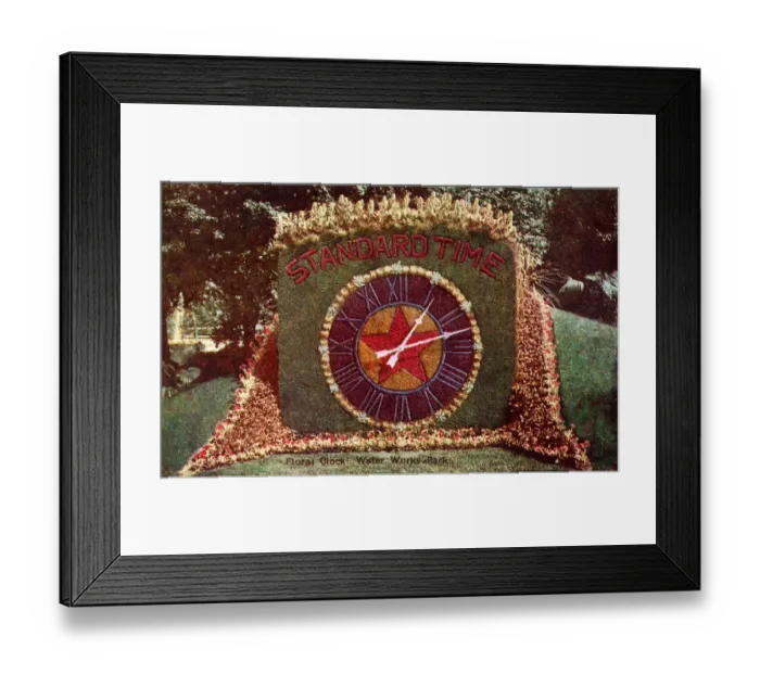 Framed Print : Detroit, Michigan, USA - Floral Clock at Water Works Park Framed Print : Detroit, Michigan, USA - Floral Clock at Water Works Park
