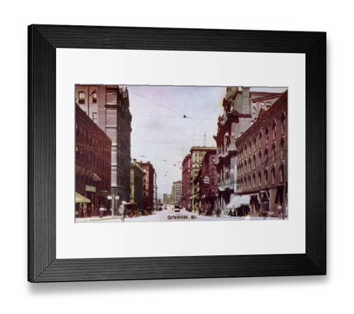 Framed Print : Detroit, Michigan, USA - Griswold Street Framed Print : Detroit, Michigan, USA - Griswold Street