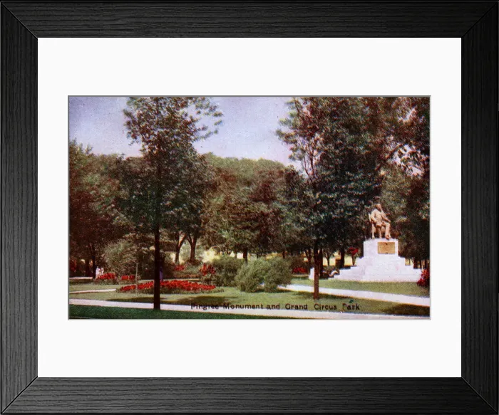 Framed Print : Detroit, Michigan, USA - Pingree Monument, Grand Circus Park Framed Print : Detroit, Michigan, USA - Pingree Monument, Grand Circus Park