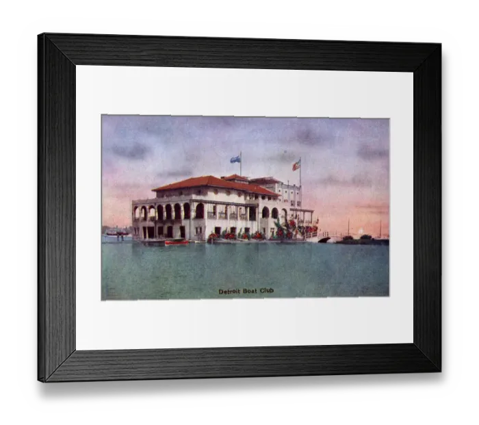 Framed Print : Detroit, Michigan, USA - Boat Club - Clubhouse Framed Print : Detroit, Michigan, USA - Boat Club - Clubhouse