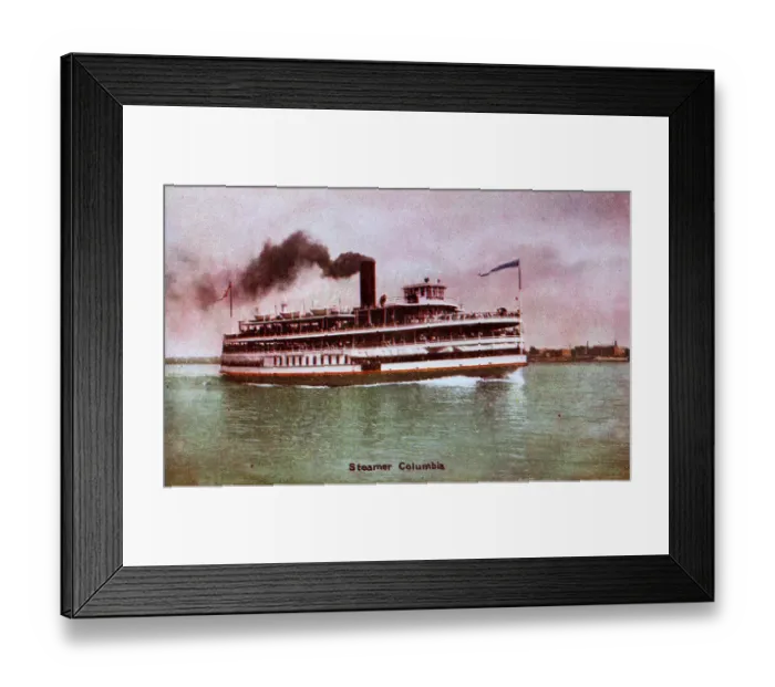 Framed Print : Detroit, Michigan, USA - Columbia Steamer Framed Print : Detroit, Michigan, USA - Columbia Steamer