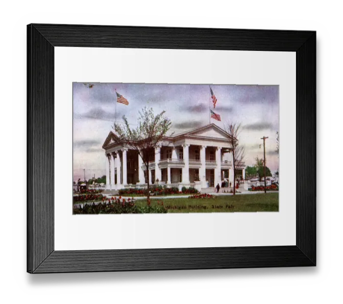 Framed Print : Detroit, Michigan, USA - Michigan Building, State Fair Framed Print : Detroit, Michigan, USA - Michigan Building, State Fair
