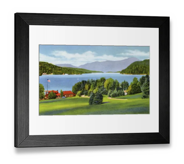 Framed Print : Lake Placid, N. Y. USA - View from Signal Hill Framed Print : Lake Placid, N. Y. USA - View from Signal Hill