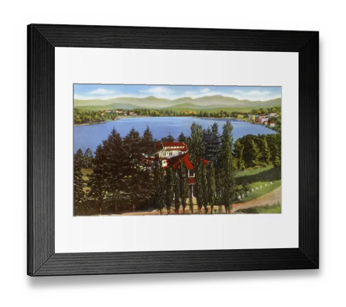 Framed Print : Lake Placid, N. Y. USA - Mirror Lake and Mirror Lake Inn Framed Print : Lake Placid, N. Y. USA - Mirror Lake and Mirror Lake Inn