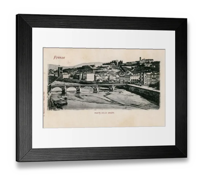 Framed Print : Florence, Tuscany, Italy - Ponte delle Grazie Framed Print : Florence, Tuscany, Italy - Ponte delle Grazie