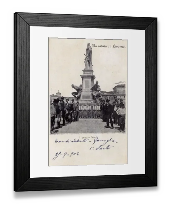 Framed Print : Livorno, Tuscany, Italy - Monument of the Four Moors Framed Print : Livorno, Tuscany, Italy - Monument of the Four Moors