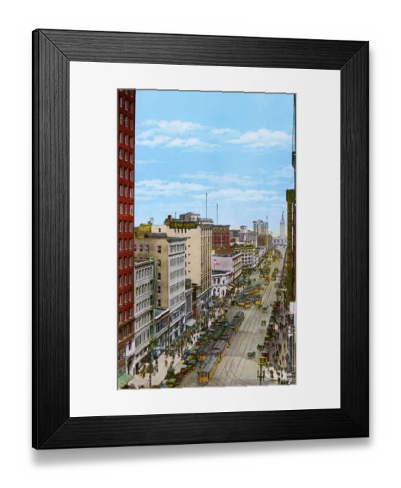 Framed Print : San Francisco, California, USA - Market Street looking east