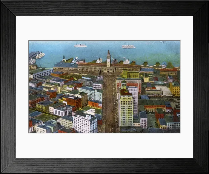 Framed Print : San Francisco, USA - Lower Market St and Ferry Building Framed Print : San Francisco, USA - Lower Market St and Ferry Building
