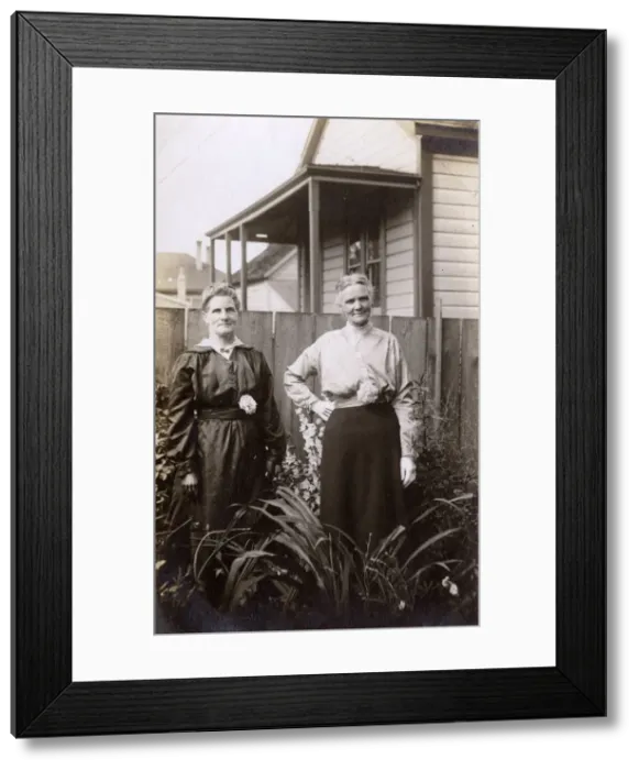 Framed Print : A Pair of Canadian Sisters (possibly twins?)