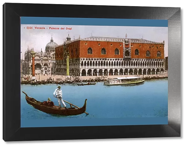 The Doges Palace, Venice, Italy - Gondola in Foreground