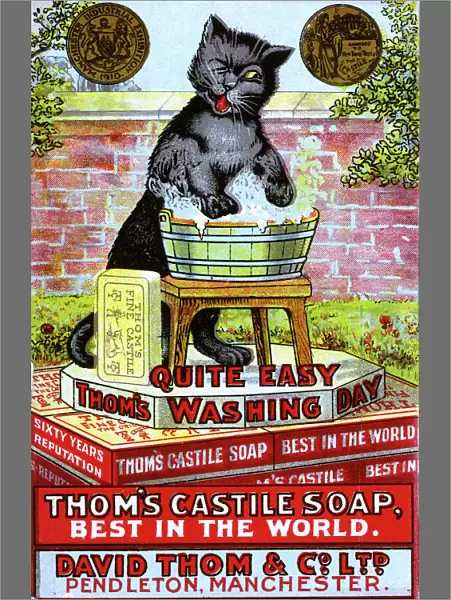 Advertising card for Thoms Castile Soap of Manchester