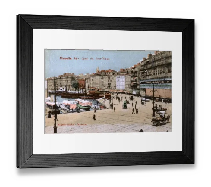 Framed Print : Marseille, France - Quai du Port-Vieux Framed Print : Marseille, France - Quai du Port-Vieux