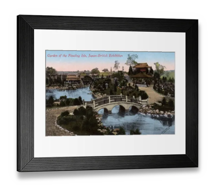 Framed Print : Japan-British Exhibition - Garden of the Floating Isle Framed Print : Japan-British Exhibition - Garden of the Floating Isle