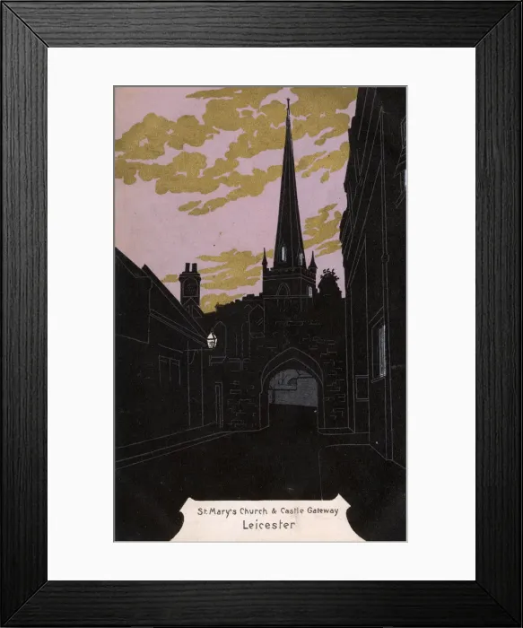 Framed Print : Leicester - St Marys Church and the Castle Gateway Framed Print : Leicester - St Marys Church and the Castle Gateway