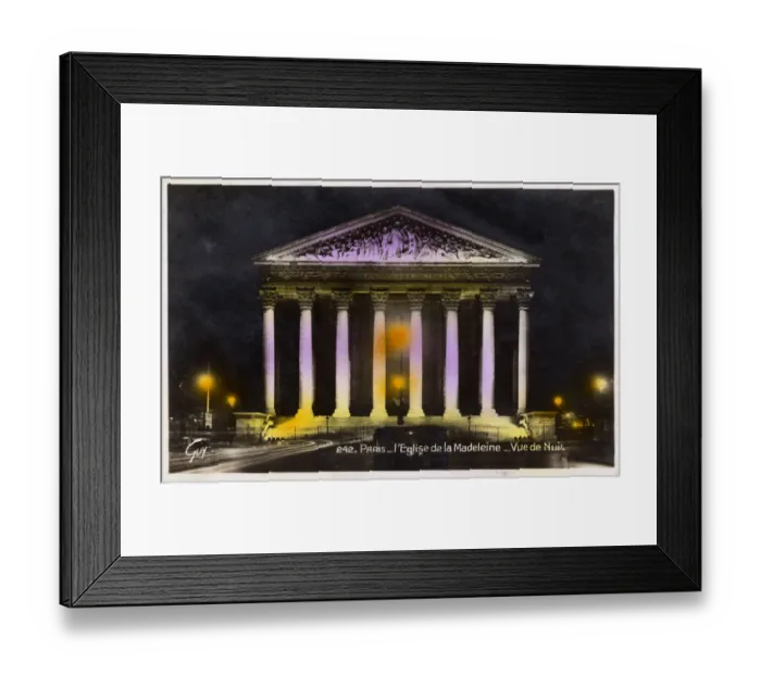 Framed Print : Paris, France - L Eglise de la Madeleine - Nighttime view Framed Print : Paris, France - L Eglise de la Madeleine - Nighttime view