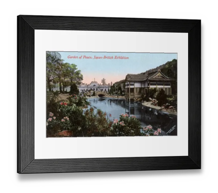 Framed Print : Japan-British Exhibition - White City - Garden of Peace Framed Print : Japan-British Exhibition - White City - Garden of Peace