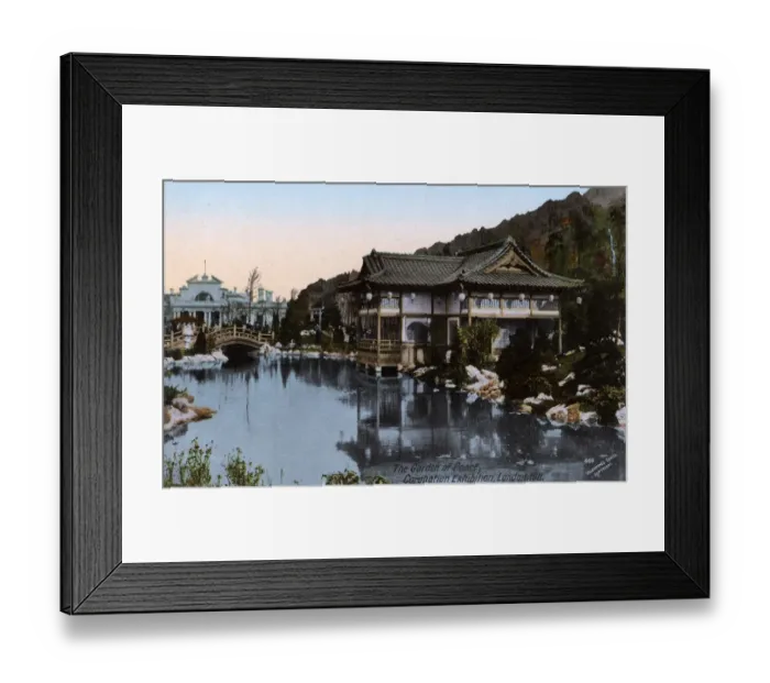Framed Print : Japan-British Exhibition - White City - The Garden of Peace Framed Print : Japan-British Exhibition - White City - The Garden of Peace
