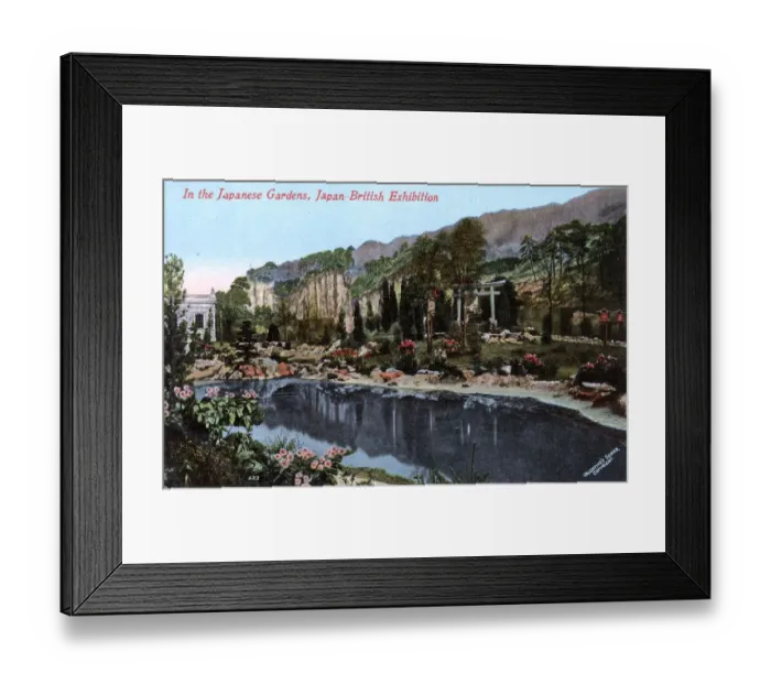 Framed Print : Japan-British Exhibition - White City - The Japanese Gardens