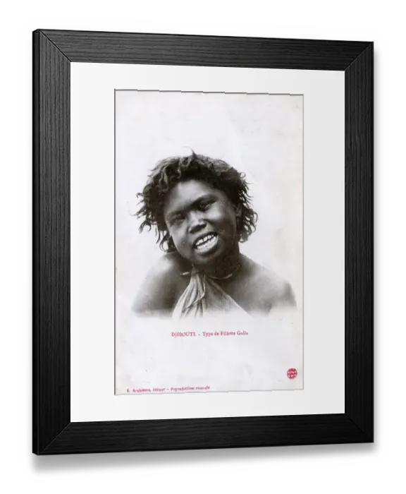 Framed Print : A Young Galla Girl - Djibouti, East Africa Framed Print : A Young Galla Girl - Djibouti, East Africa