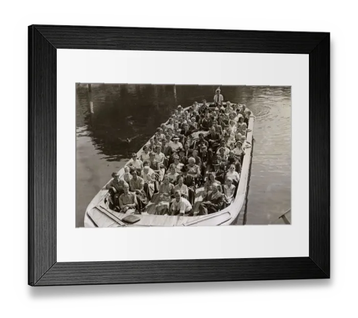 Framed Print : Canal Boat Tour of Gothenburg, Sweden