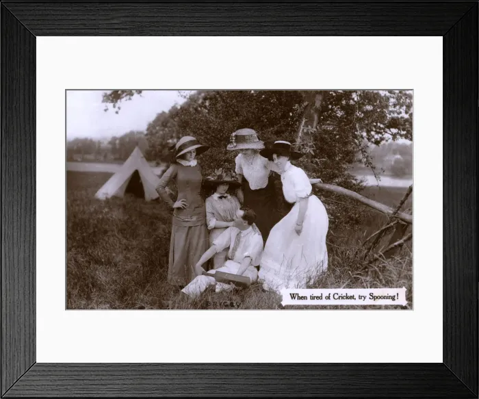 Framed Print : When tired of cricket... try Spooning Framed Print : When tired of cricket... try Spooning