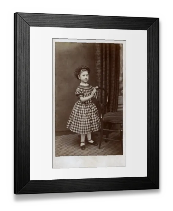 Framed Print : Studio photographic portrait of a young girl Framed Print : Studio photographic portrait of a young girl