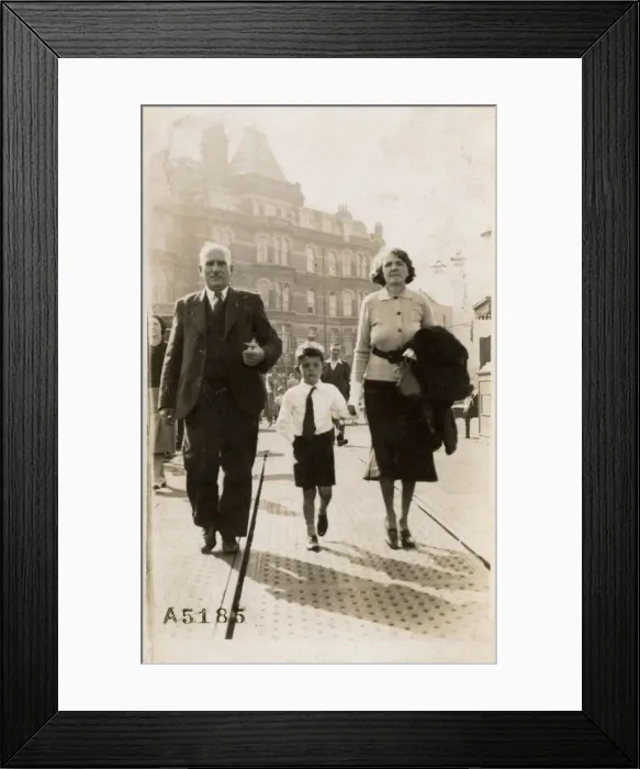 Framed Print : Margate, Kent - Grandparents take Grandson to the seaside Framed Print : Margate, Kent - Grandparents take Grandson to the seaside