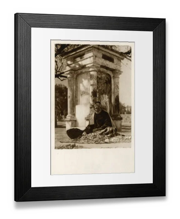Framed Print : Old muslim seller of seeds - Rhodes, Greece Framed Print : Old muslim seller of seeds - Rhodes, Greece