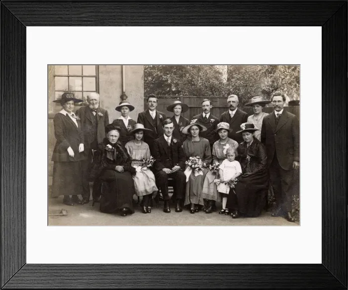 Framed Print : Edwardian Wedding Party - Tonbridge, Ken Framed Print : Edwardian Wedding Party - Tonbridge, Ken