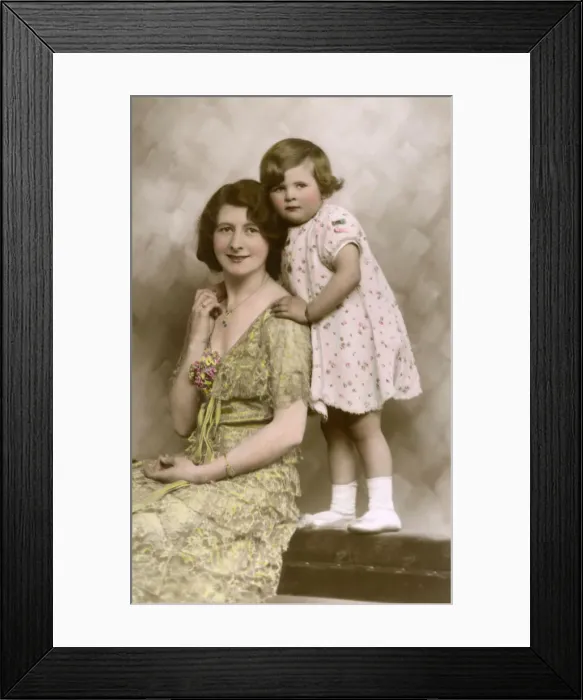 Framed Print : Mrs Shoesmith and daughter Framed Print : Mrs Shoesmith and daughter