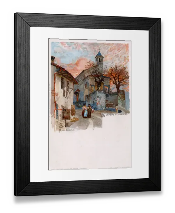 Framed Print : Suna, Italy - Chiesa di S. Fabiano