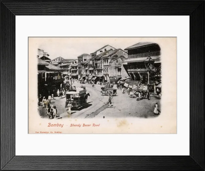 Framed Print : Bhendy Bazaar Road, Mumbai, India Framed Print : Bhendy Bazaar Road, Mumbai, India