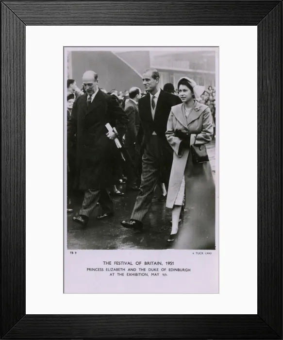 Framed Print : Princess Elizabeth and the Duke of Edinburgh Framed Print : Princess Elizabeth and the Duke of Edinburgh