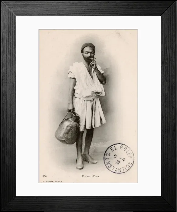 Framed Print : Algerian Water Carrier Framed Print : Algerian Water Carrier