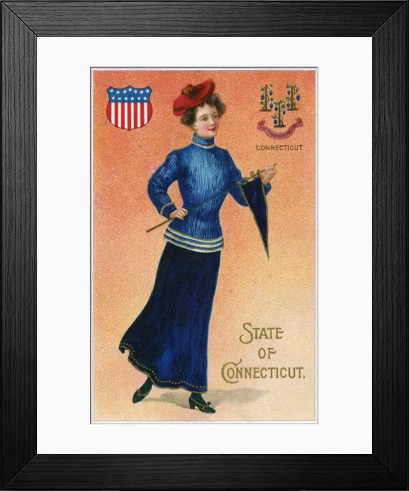 Framed Print : Lady of the State of Connecticut Framed Print : Lady of the State of Connecticut