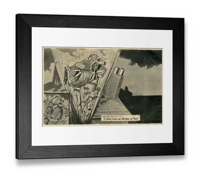 Framed Print : Domestic Gas Accident - Explosion blows man out through roof Framed Print : Domestic Gas Accident - Explosion blows man out through roof