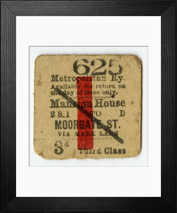 Framed Print : London Underground - Metropolitan Line - Single Ticket Framed Print : London Underground - Metropolitan Line - Single Ticket