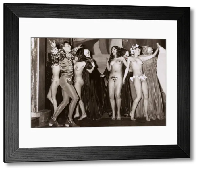 Framed Print : Performers of the Folies Bergere, Paris, France Framed Print : Performers of the Folies Bergere, Paris, France
