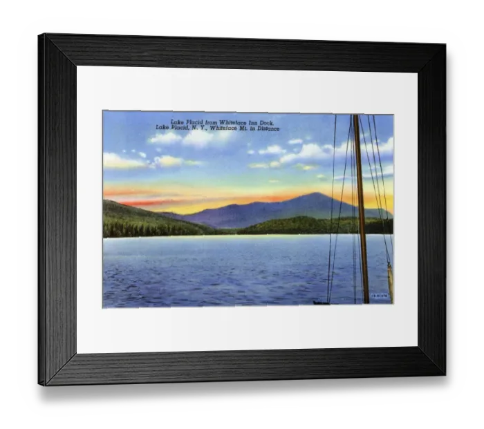 Framed Print : Lake Placid, N. Y. USA - from Whiteface Inn Dock Framed Print : Lake Placid, N. Y. USA - from Whiteface Inn Dock