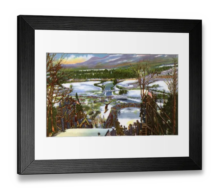 Framed Print : Lake Placid, N. Y. USA - Ski Jumper takes to the air Framed Print : Lake Placid, N. Y. USA - Ski Jumper takes to the air