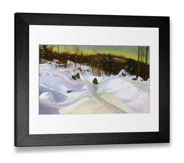 Framed Print : Lake Placid, N. Y. USA - Mt Van Hoevenberg Bobsleigh Run