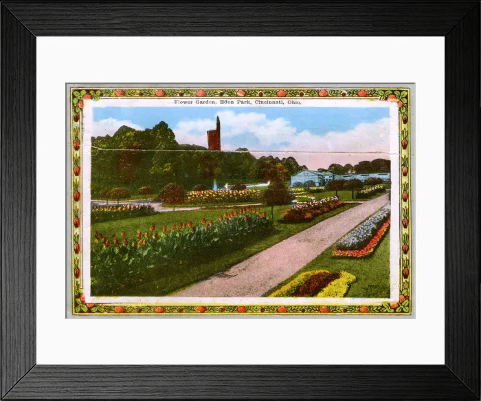 Framed Print : Cincinnati, Ohio, USA - Flower Garden at Eden Park Framed Print : Cincinnati, Ohio, USA - Flower Garden at Eden Park